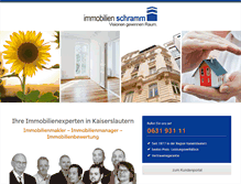 Tablet Screenshot of immobilien-schramm.com